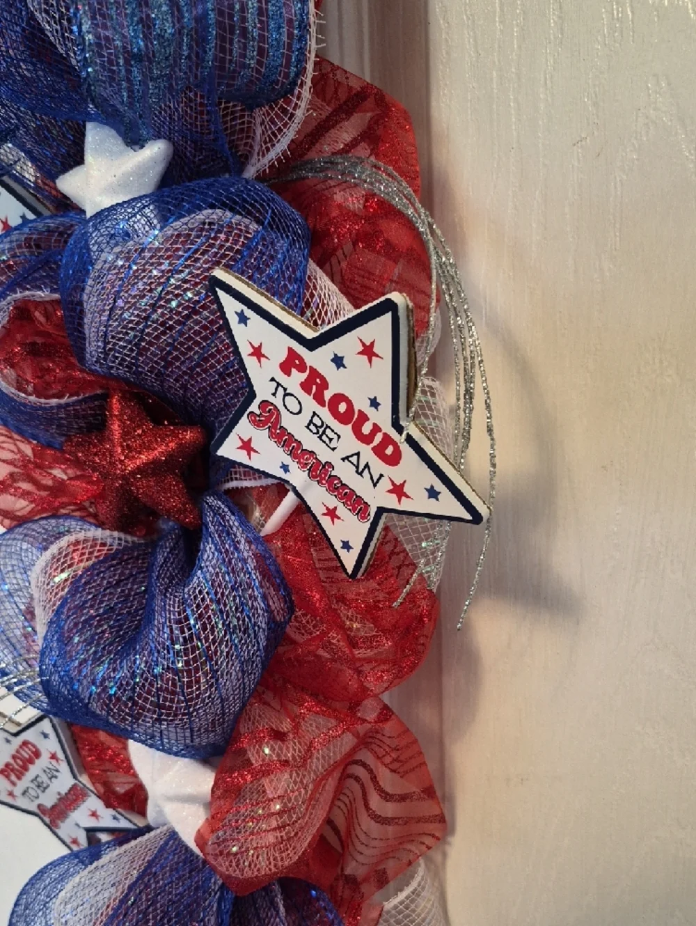 4th Of JULY Swag, Red White & Blue Patriotic swag - Star Accents